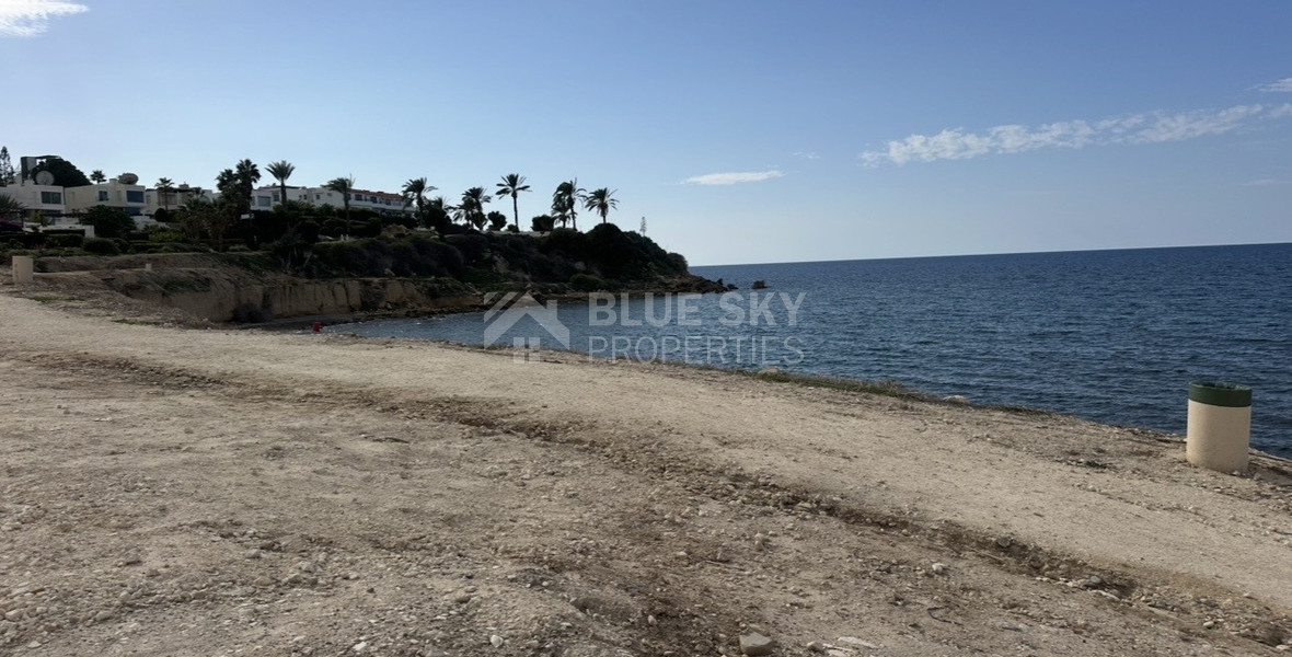 Rare Beachfront Opportunity : Prime Plot with Plans for two Luxury Villas in Kissonerga