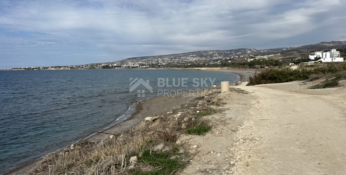 Rare Beachfront Opportunity : Prime Plot with Plans for two Luxury Villas in Kissonerga