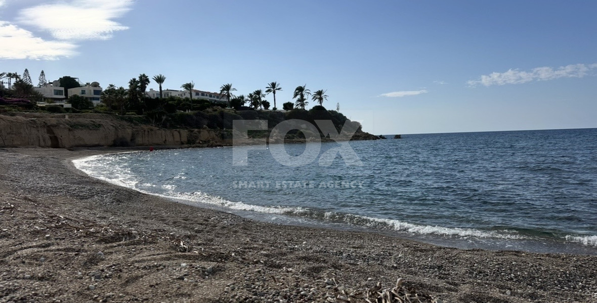 Rare Beachfront Opportunity : Prime Plot with Plans for two Luxury Villas in Kissonerga