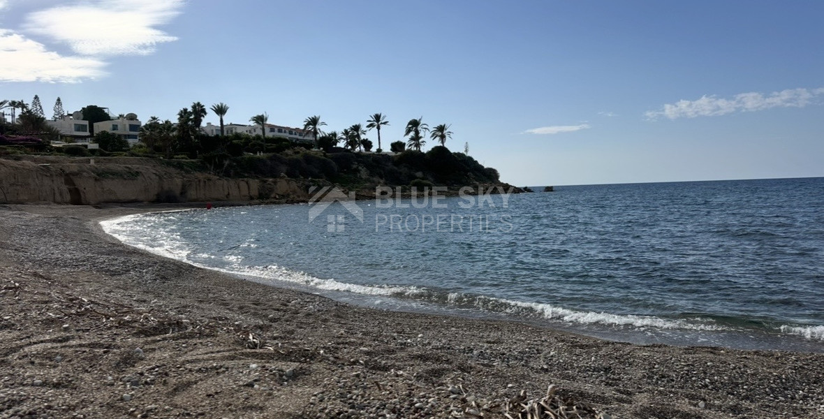 Rare Beachfront Opportunity : Prime Plot with Plans for two Luxury Villas in Kissonerga