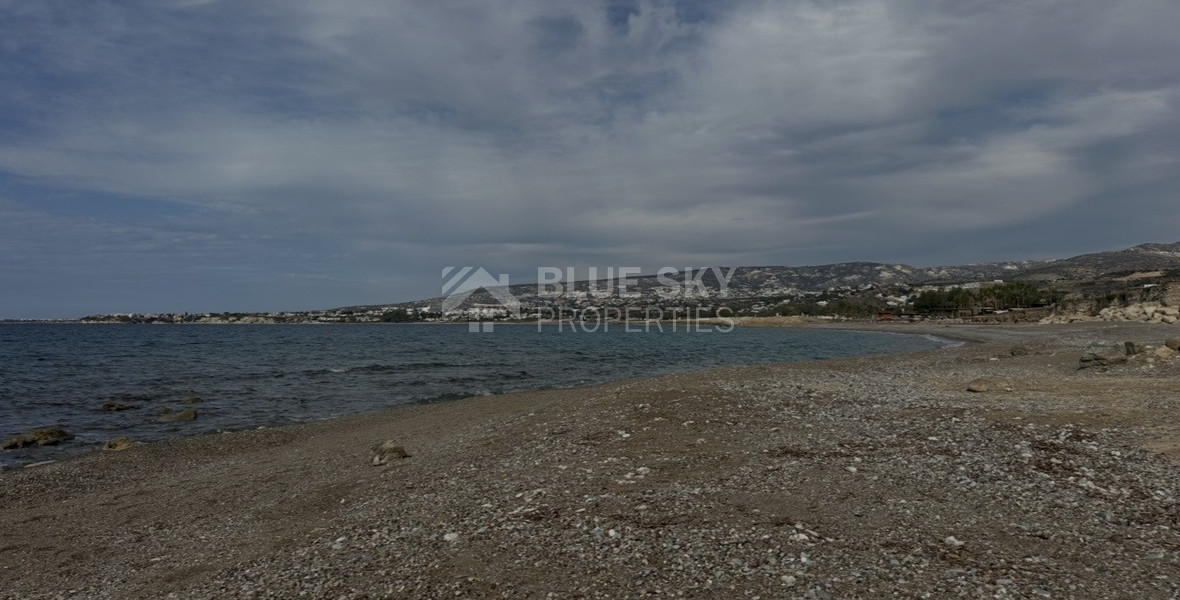 Rare Beachfront Opportunity : Prime Plot with Plans for two Luxury Villas in Kissonerga