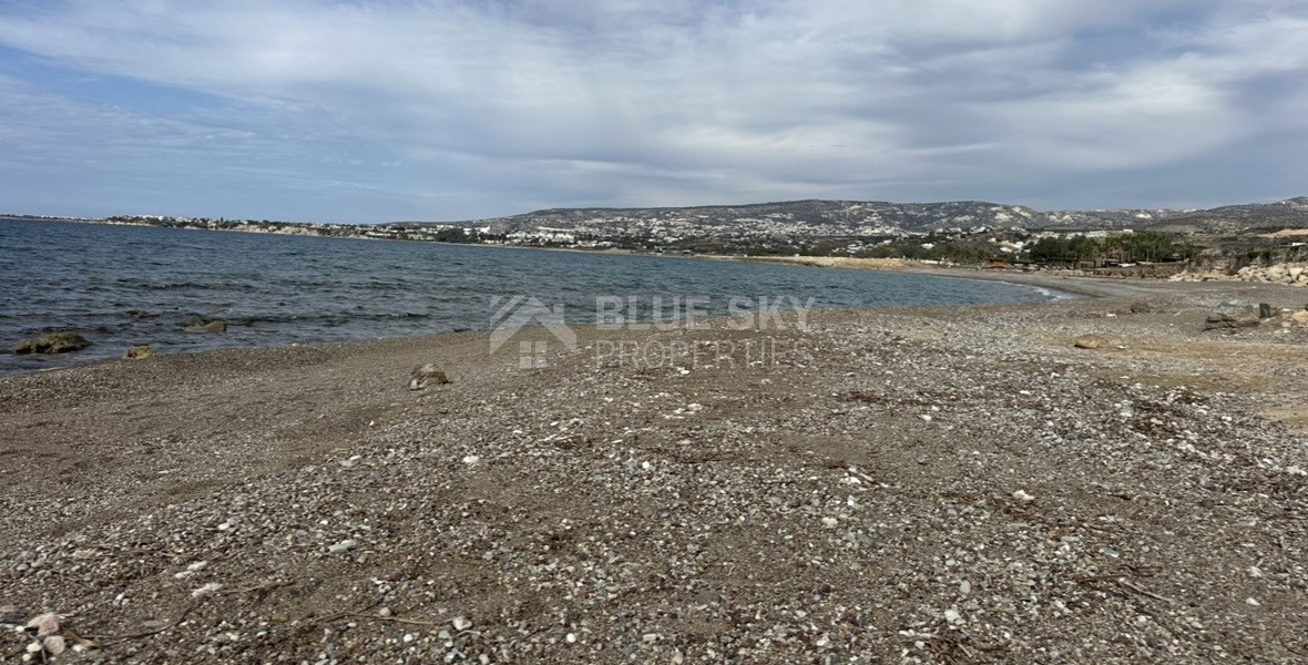 Rare Beachfront Opportunity : Prime Plot with Plans for two Luxury Villas in Kissonerga