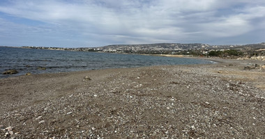 Rare Beachfront Opportunity : Prime Plot with Plans for two Luxury Villas in Kissonerga