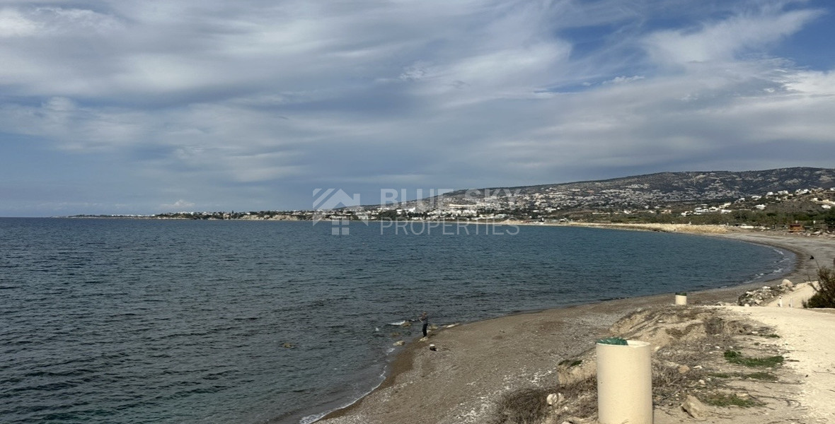 Rare Beachfront Opportunity : Prime Plot with Plans for two Luxury Villas in Kissonerga