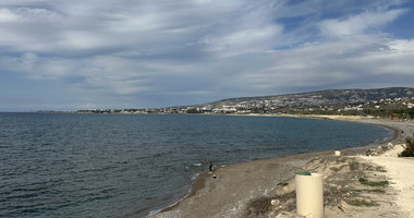 Rare Beachfront Opportunity : Prime Plot with Plans for two Luxury Villas in Kissonerga