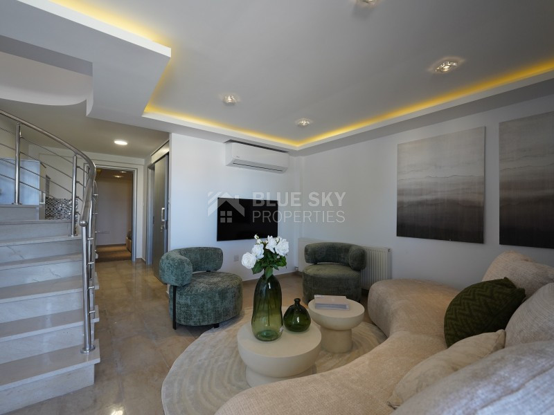 Ground floor one bedroom two level apartment with private roof garden, spacious verandas, in Drousia , Paphos
