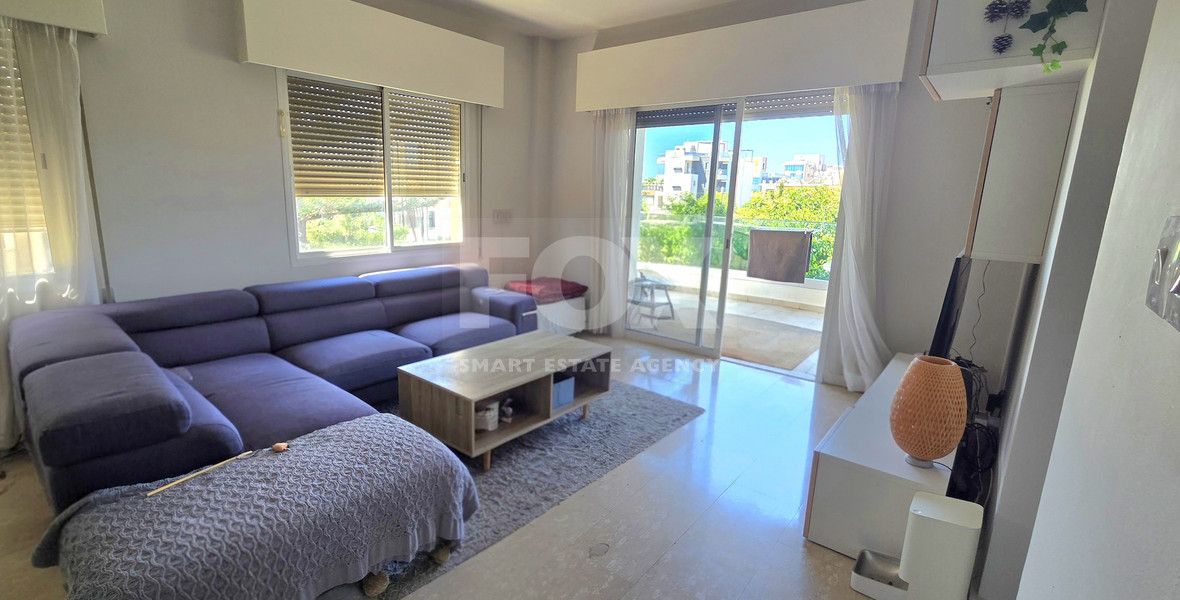 Fully Furnished Two Bedroom Apartment near the sea for Rent in Germasogeia Tourist Area | 90m² with Balcony & Elevator