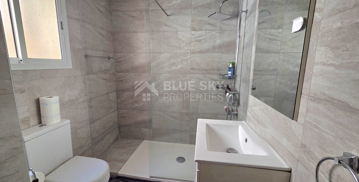 Fully Furnished Two Bedroom Apartment near the sea for Rent in Germasogeia Tourist Area | 90m² with Balcony & Elevator