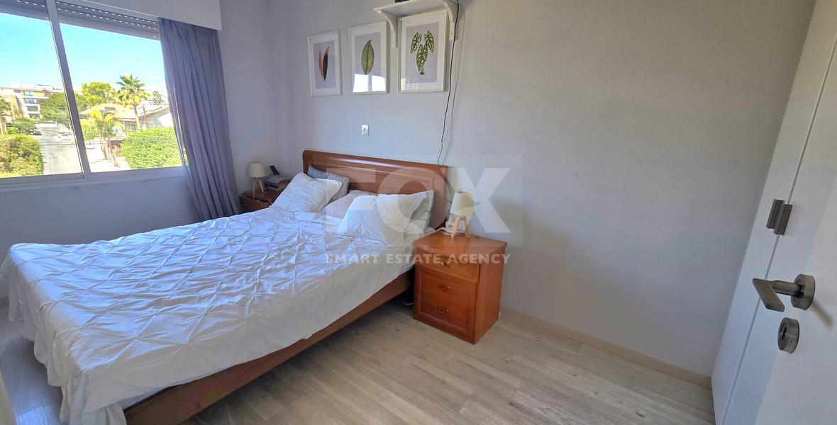 Fully Furnished Two Bedroom Apartment near the sea for Rent in Germasogeia Tourist Area | 90m² with Balcony & Elevator