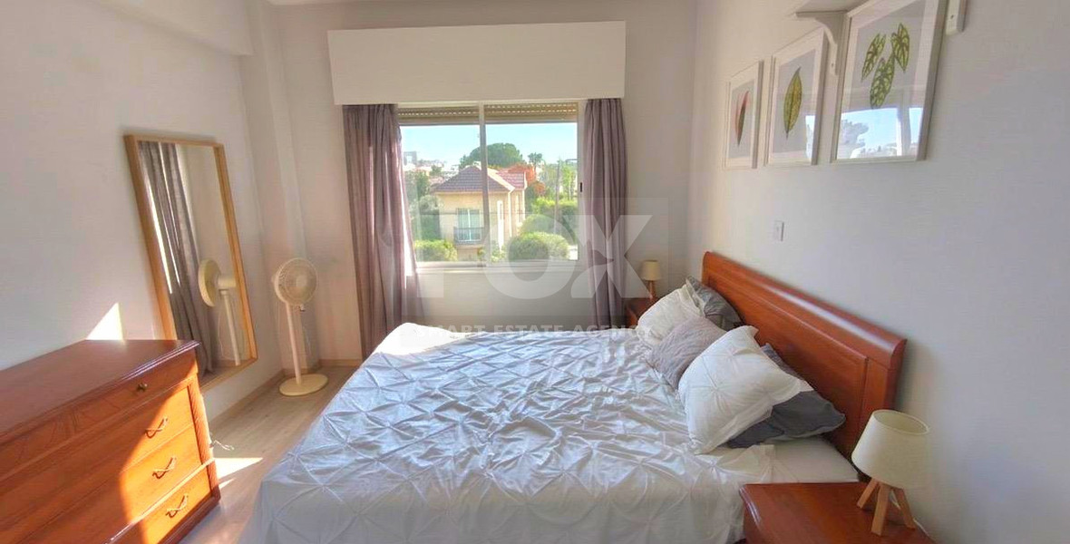 Fully Furnished Two Bedroom Apartment near the sea for Rent in Germasogeia Tourist Area | 90m² with Balcony & Elevator