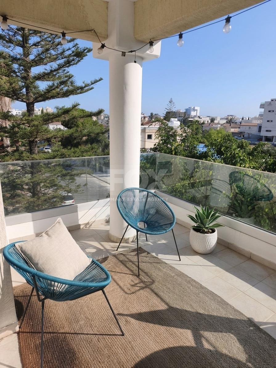 Fully Furnished Two Bedroom Apartment near the sea for Rent in Germasogeia Tourist Area | 90m² with Balcony & Elevator