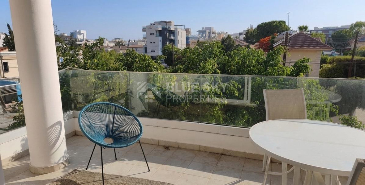 Fully Furnished Two Bedroom Apartment near the sea for Rent in Germasogeia Tourist Area | 90m² with Balcony & Elevator
