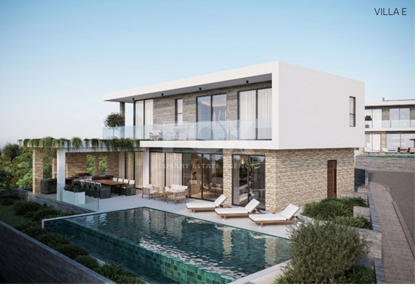 Exclusive four bedroom luxury villa in Tala, Paphos featuring sea views, underfloor heating, VRF system, Class A energy efficiency, private plot, and optional private pool.