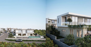 Exclusive four bedroom luxury villa in Tala, Paphos featuring sea views, underfloor heating, VRF system, Class A energy efficiency, private plot, and optional private pool.