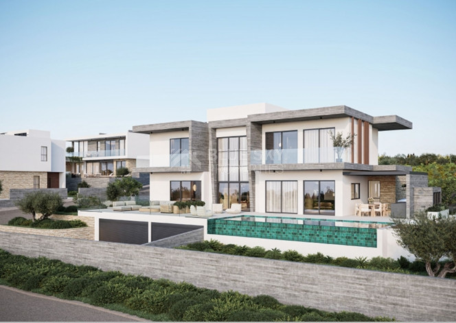 Exclusive four bedroom luxury villa in Tala, Paphos featuring sea views, underfloor heating, VRF system, Class A energy efficiency, private plot, and optional private pool.