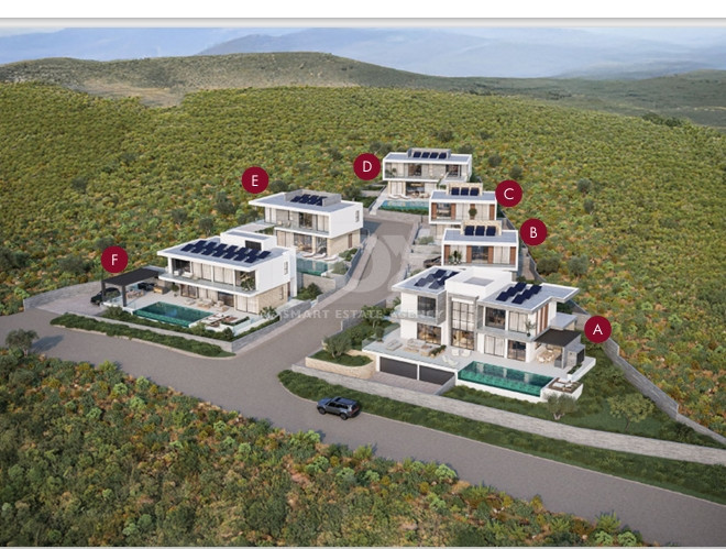 Exclusive four bedroom luxury villa in Tala, Paphos featuring sea views, underfloor heating, VRF system, Class A energy efficiency, private plot, and optional private pool.