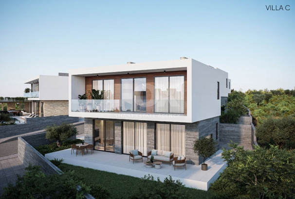 Exclusive four bedroom luxury villa in Tala, Paphos featuring sea views, underfloor heating, VRF system, Class A energy efficiency, private plot, and optional private pool.