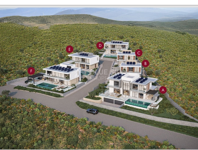 Exclusive four bedroom luxury villa in Tala, Paphos featuring sea views, underfloor heating, VRF system, Class A energy efficiency, private plot, and optional private pool.
