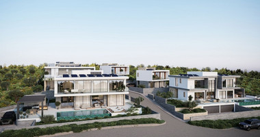 Exclusive four bedroom luxury villa in Tala, Paphos featuring sea views, underfloor heating, VRF system, Class A energy efficiency, private plot, and optional private pool.
