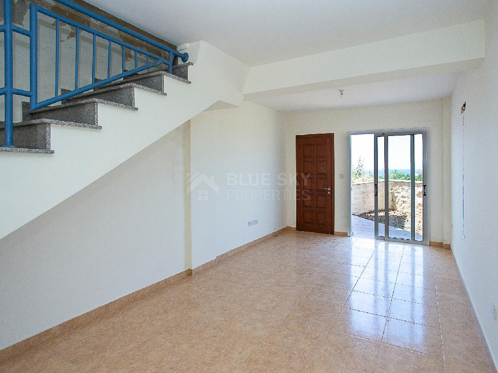 A two-bedroom house for sale in Argaka, Paphos, offering verandas, rooftop terrace, and excellent potential for permanent living, holidays, or rental investment.