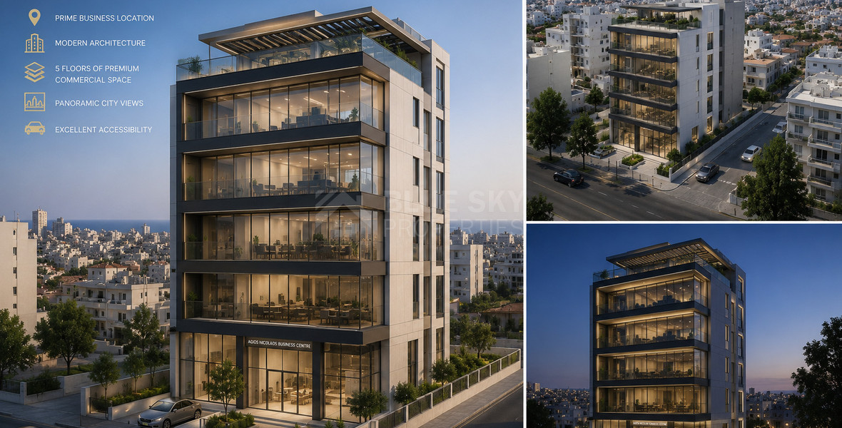 Prime Commercial Building Plot for Sale in Agios Nicolaos, Limassol | 335 m² | 160% Building Density | 5 Floors | Panoramic Views | High-Investment Opportunity