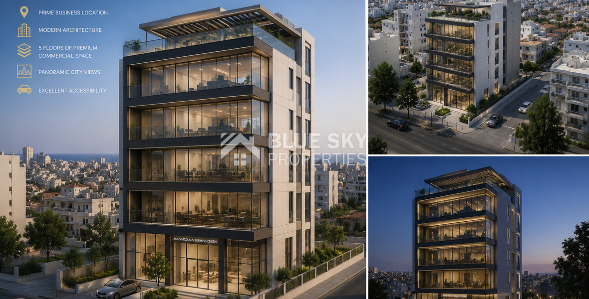 Prime Commercial Building Plot for Sale in Agios Nicolaos, Limassol | 335 m² | 160% Building Density | 5 Floors | Panoramic Views | High-Investment Opportunity