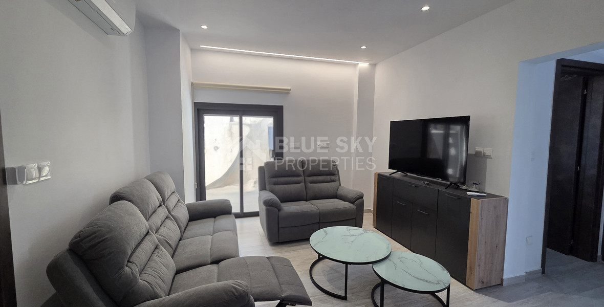 Exclusive Two-Bedroom Apartment | Fully Renovated | Large 20m² Veranda | Walk to the Beach | Germasogeia, Limassol