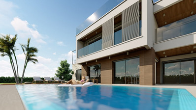 Luxury four bedroom luxury detached villa in  Secret Valley, Kouklia,
