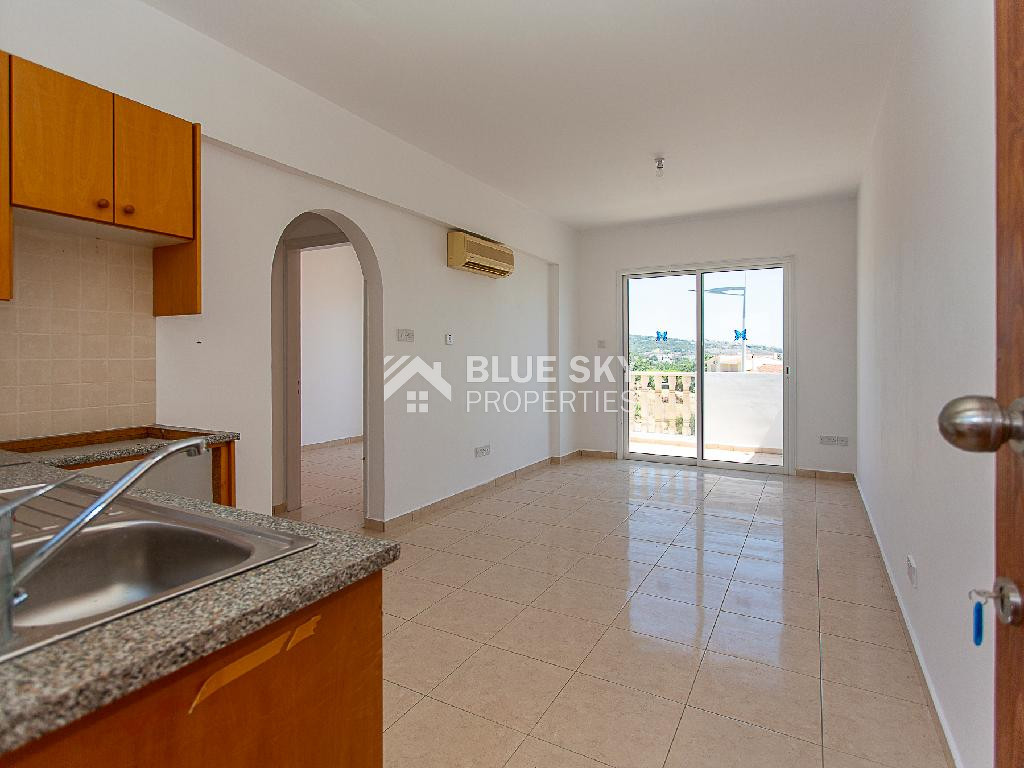 One-bedroom apartment for sale in Tala, Paphos , communal swimming pool, and Title Deed. Ideal for living or investment.