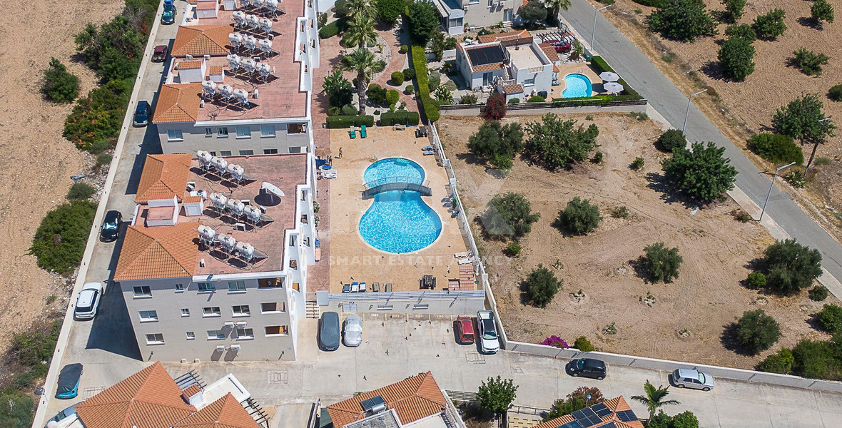 One-bedroom apartment for sale in Tala, Paphos , communal swimming pool, and Title Deed. Ideal for living or investment.