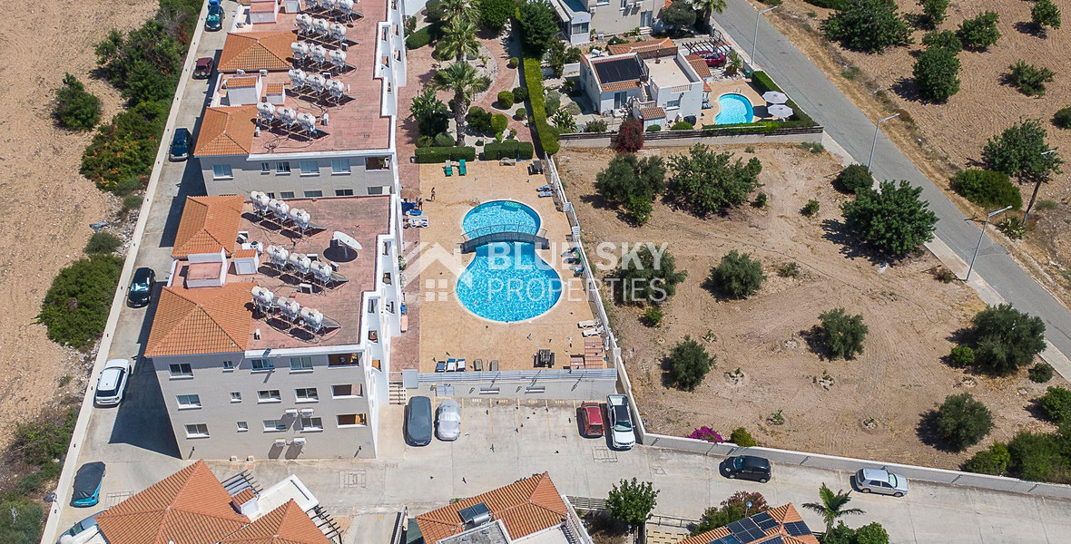 One-bedroom apartment for sale in Tala, Paphos , communal swimming pool, and Title Deed. Ideal for living or investment.