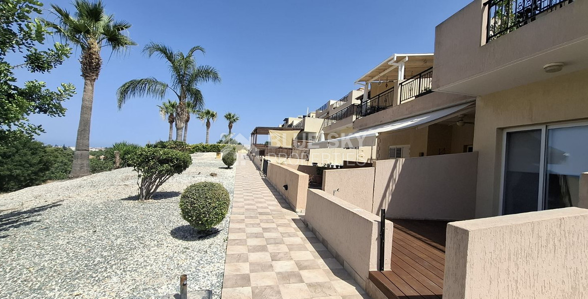 One-Bedroom Apartment for Sale in Mesa Chorio , Paphos with large garden and separate title deed