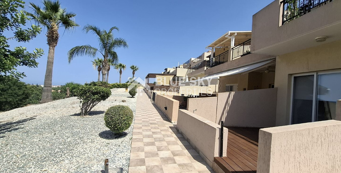 One-Bedroom Apartment for Sale in Mesa Chorio , Paphos with large garden and separate title deed