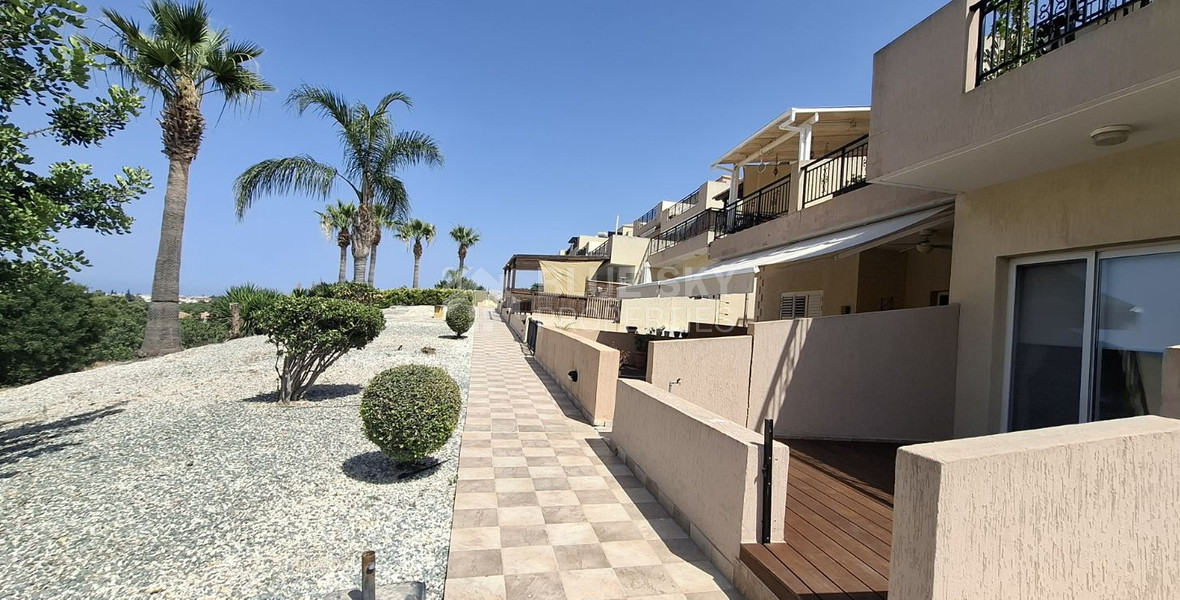 One-Bedroom Apartment for Sale in Mesa Chorio , Paphos with large garden and separate title deed