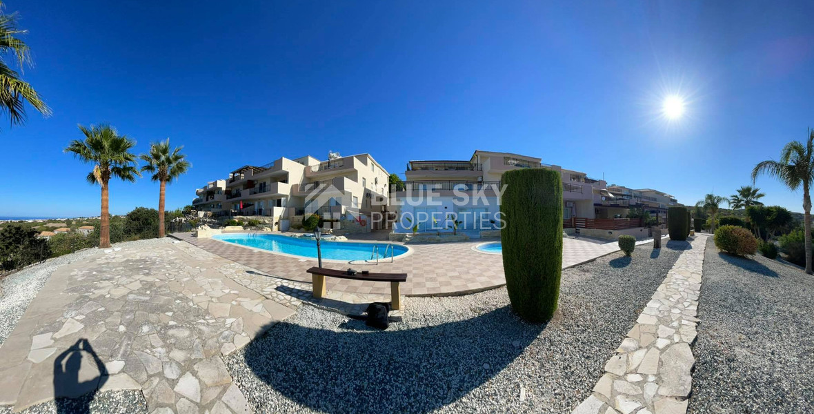 One-Bedroom Apartment for Sale in Mesa Chorio , Paphos with large garden and separate title deed