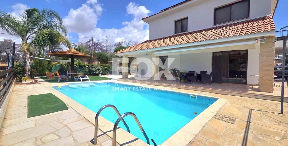 Energy-Efficient Four-Bedroom House for Rent in Souni, Limassol | Solar Panels & Private Swimming Pool