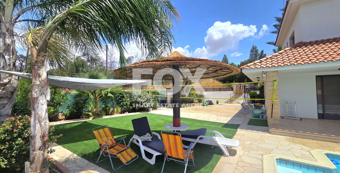 Energy-Efficient Four-Bedroom House for Rent in Souni, Limassol | Solar Panels & Private Swimming Pool