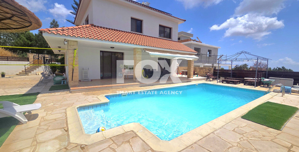 Energy-Efficient Four-Bedroom House for Rent in Souni, Limassol | Solar Panels & Private Swimming Pool