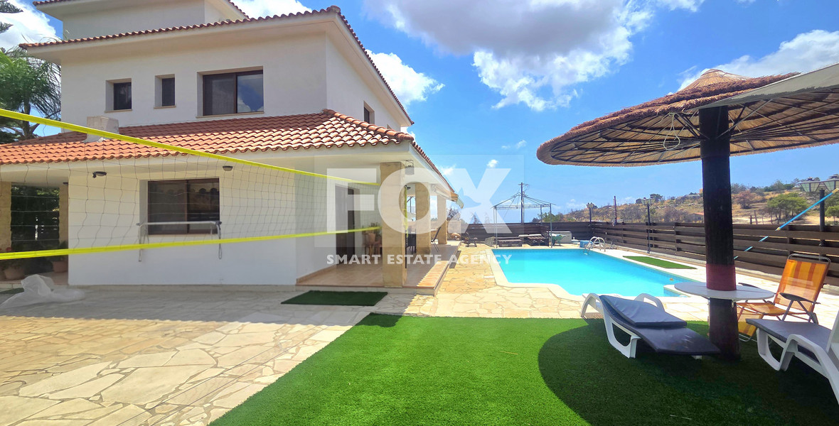 Energy-Efficient Four-Bedroom House for Rent in Souni, Limassol | Solar Panels & Private Swimming Pool