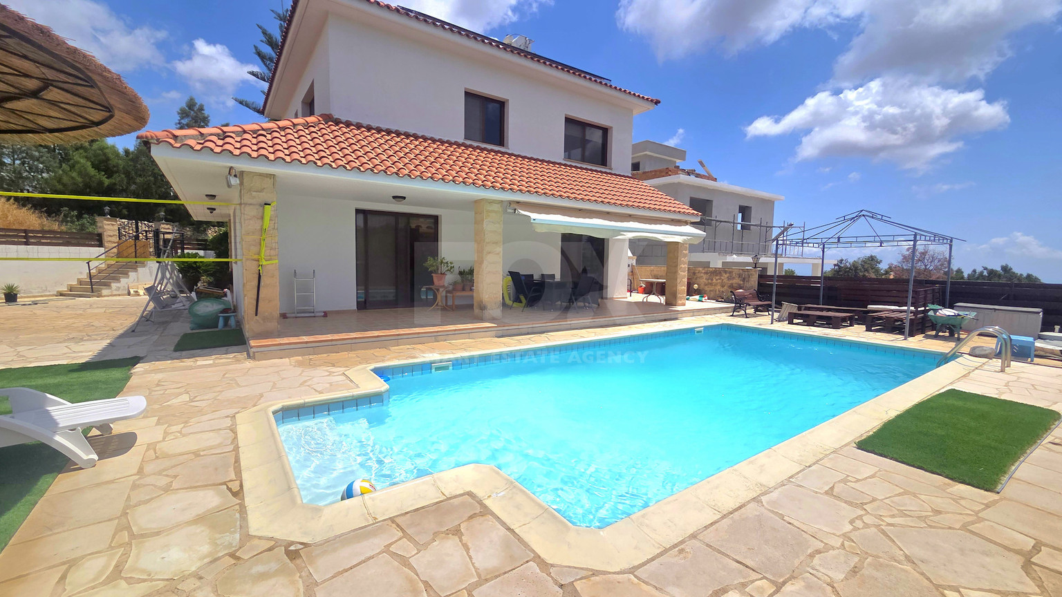 Energy-Efficient Four-Bedroom House for Rent in Souni, Limassol | Solar Panels & Private Swimming Pool