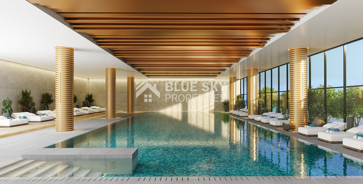 Mediterranean Sea View  3 Bedroom Apartment For Sale with Five-Star Amenities in Limassol Marina