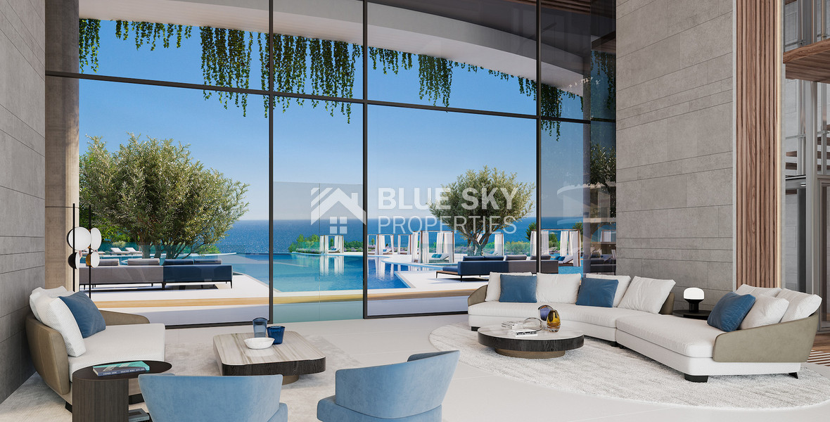 Mediterranean Sea View  3 Bedroom Apartment For Sale with Five-Star Amenities in Limassol Marina