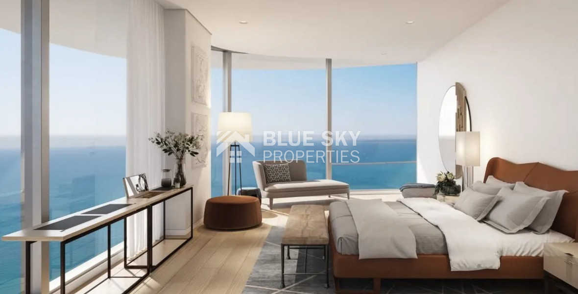 Mediterranean Sea View  3 Bedroom Apartment For Sale with Five-Star Amenities in Limassol Marina