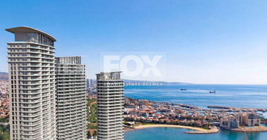 Mediterranean Sea View  3 Bedroom Apartment For Sale with Five-Star Amenities in Limassol Marina