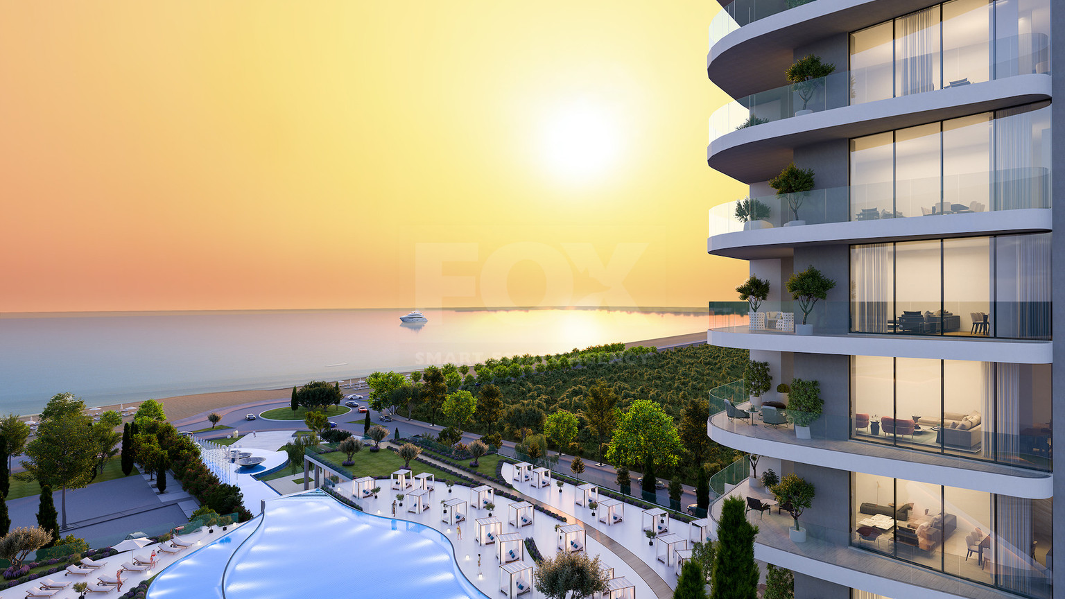 Mediterranean Sea View  3 Bedroom Apartment For Sale with Five-Star Amenities in Limassol Marina