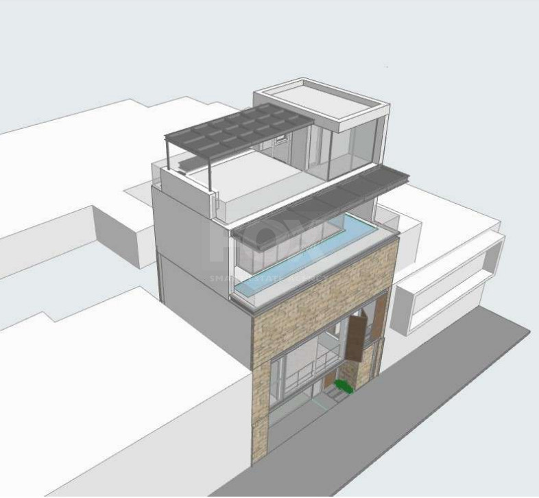 Prime Residential Plot with  Plans for a Contemporary 4-Level Home – Central Limassol