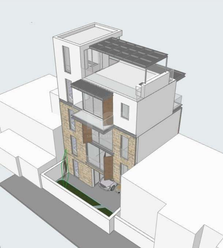 Prime Residential Plot with  Plans for a Contemporary 4-Level Home – Central Limassol