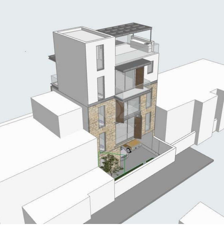 Prime Residential Plot with  Plans for a Contemporary 4-Level Home – Central Limassol