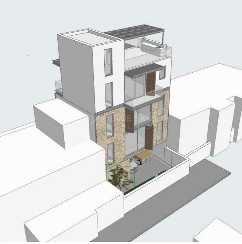 Prime Residential Plot with  Plans for a Contemporary 4-Level Home – Central Limassol