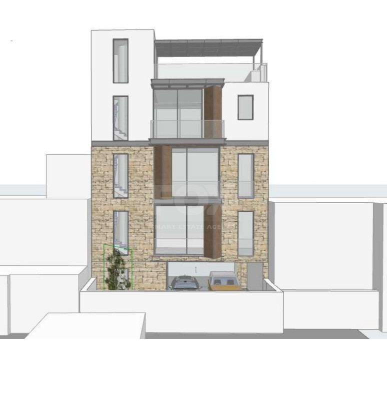 Prime Residential Plot with  Plans for a Contemporary 4-Level Home – Central Limassol